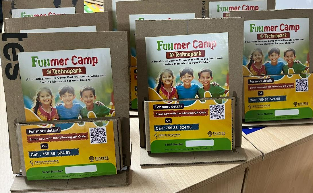 Recycled cardboard standees